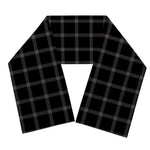 Black Tattersall Pattern Print Scarf