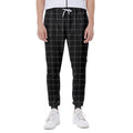Black Tattersall Pattern Print Joggers