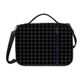 Black Tattersall Pattern Print Shoulder Strap Bible Bag