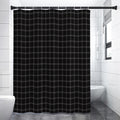 Black Tattersall Pattern Print Shower Curtain