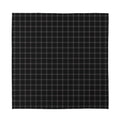 Black Tattersall Pattern Print Silk Bandana