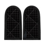 Black Tattersall Pattern Print Skillet Handle Cover