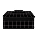 Black Tattersall Pattern Print Small Lunch Bag