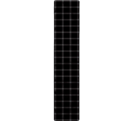 Black Tattersall Pattern Print Table Runner