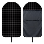 Black Tattersall Pattern Print Waterproof Car Seat Cover