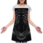 Black Tiger Portrait Print Adjustable Apron