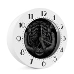 Black Tiger Portrait Print Alarm Clock