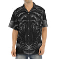 Black Tiger Portrait Print Aloha Shirt