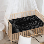 Black Tiger Portrait Print Baby Crib Sheet