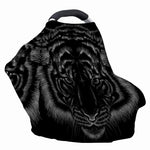 Black Tiger Portrait Print Baby Seat Cover