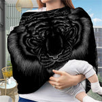 Black Tiger Portrait Print Baby Seat Cover