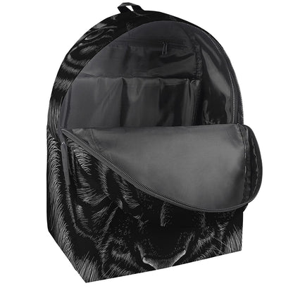 Black Tiger Portrait Print Backpack