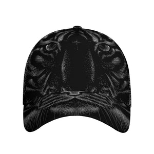 Black Tiger Portrait Print Baseball Cap