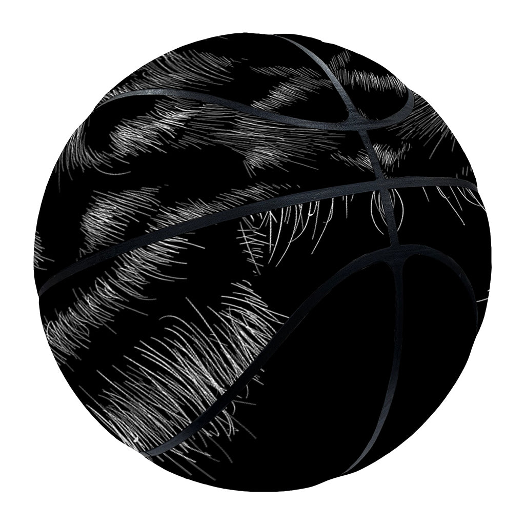 Black Tiger Portrait Print Basketball