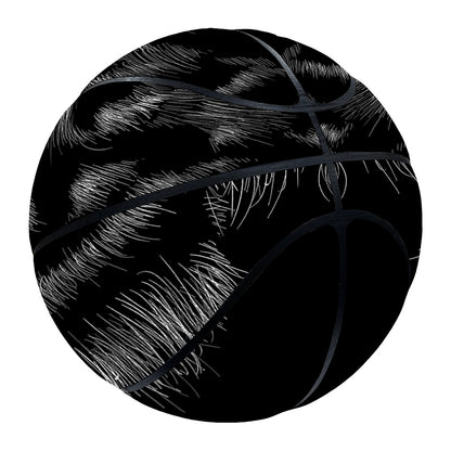 Black Tiger Portrait Print Basketball