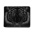Black Tiger Portrait Print Bifold Wallet