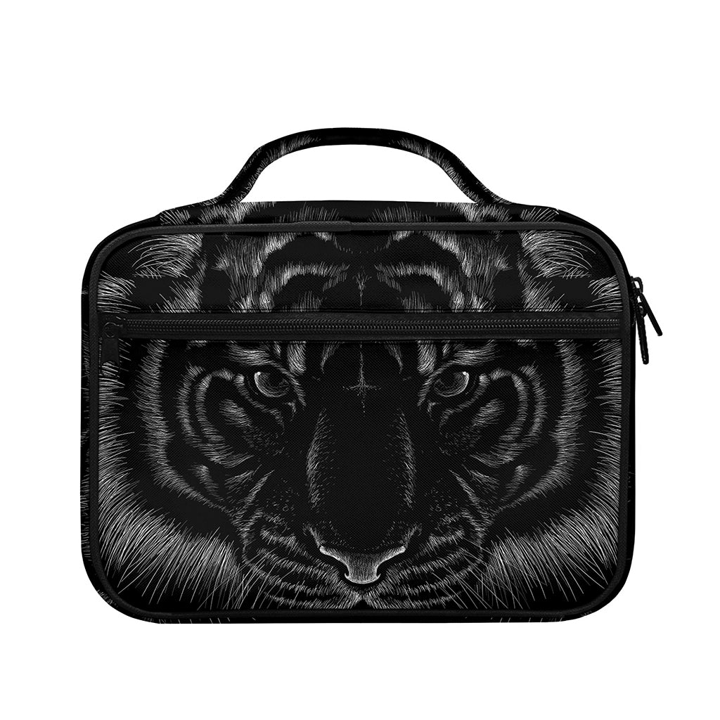 Black Tiger Portrait Print Briefcase Bible Bag