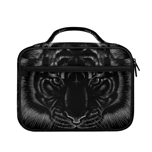 Black Tiger Portrait Print Briefcase Bible Bag