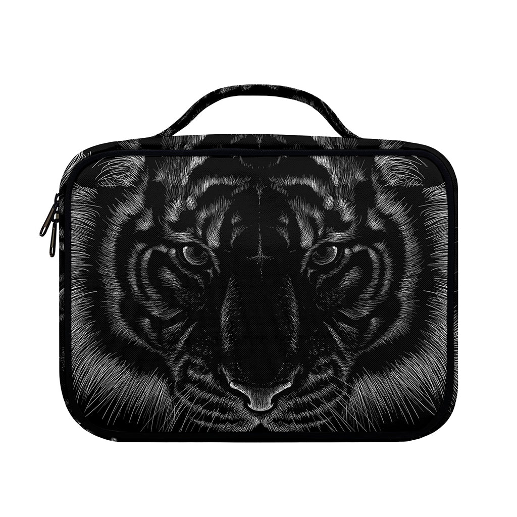 Black Tiger Portrait Print Briefcase Bible Bag