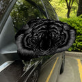 Black Tiger Portrait Print Car Side Mirror Covers