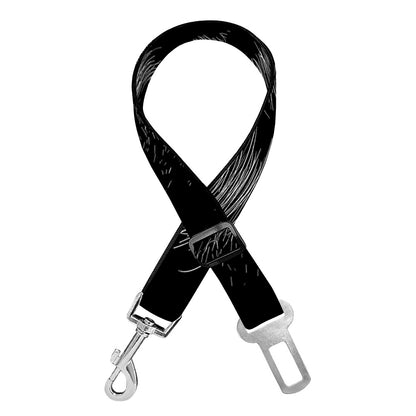 Black Tiger Portrait Print Dog Seat Belt