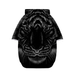 Black Tiger Portrait Print Dog Zip Up Hoodie