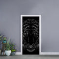 Black Tiger Portrait Print Door Sticker