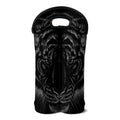 Black Tiger Portrait Print Double Neoprene Wine Tote