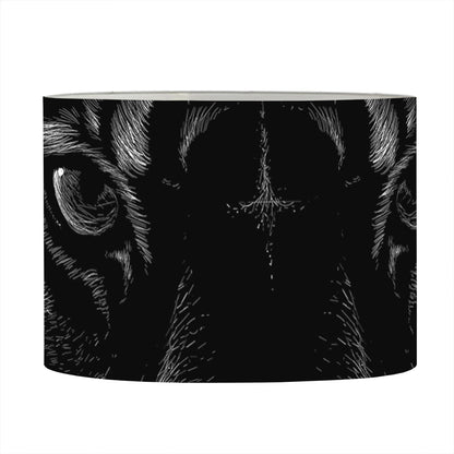 Black Tiger Portrait Print Drum Lamp Shade