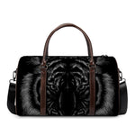 Black Tiger Portrait Print Duffle Bag