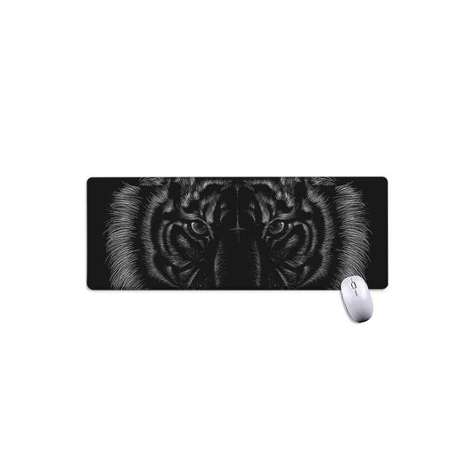 Black Tiger Portrait Print Extended Mouse Pad