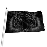 Black Tiger Portrait Print Flag