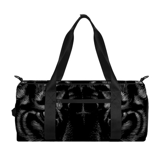 Black Tiger Portrait Print Gym Bag