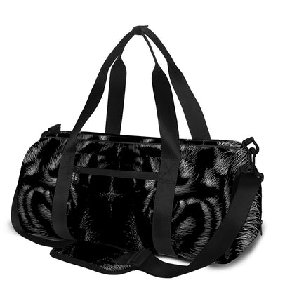 Black Tiger Portrait Print Gym Bag
