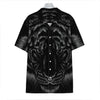 Black Tiger Portrait Print Hawaiian Shirt