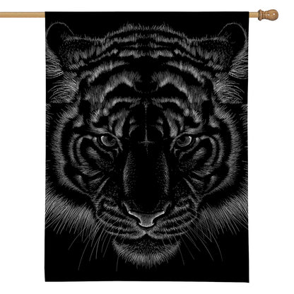 Black Tiger Portrait Print House Flag
