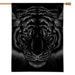 Black Tiger Portrait Print House Flag