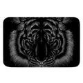 Black Tiger Portrait Print Indoor Door Mat