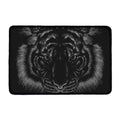 Black Tiger Portrait Print Kitchen Mat