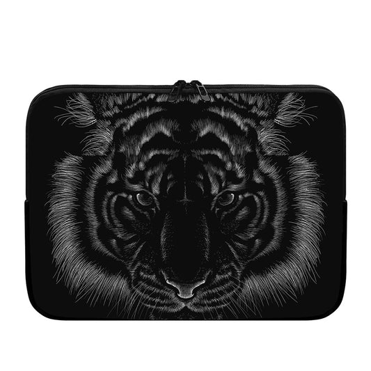 Black Tiger Portrait Print Laptop Sleeve