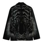 Black Tiger Portrait Print Men's Blazer