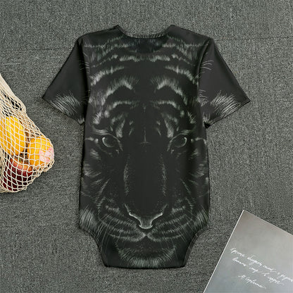 Black Tiger Portrait Print Men's Bodysuit