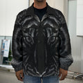 Black Tiger Portrait Print Men's Shirt Jacket