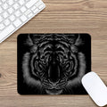 Black Tiger Portrait Print Mouse Pad
