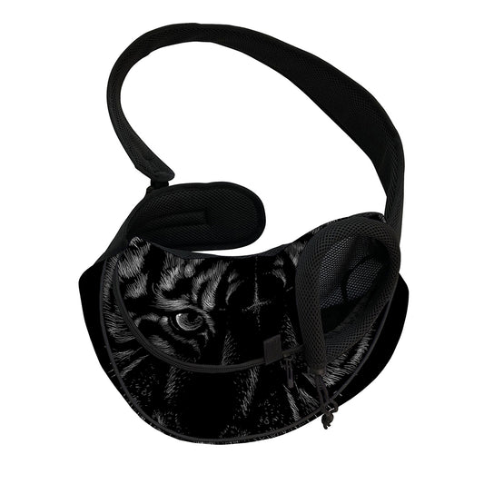 Black Tiger Portrait Print Pet Sling Carrier