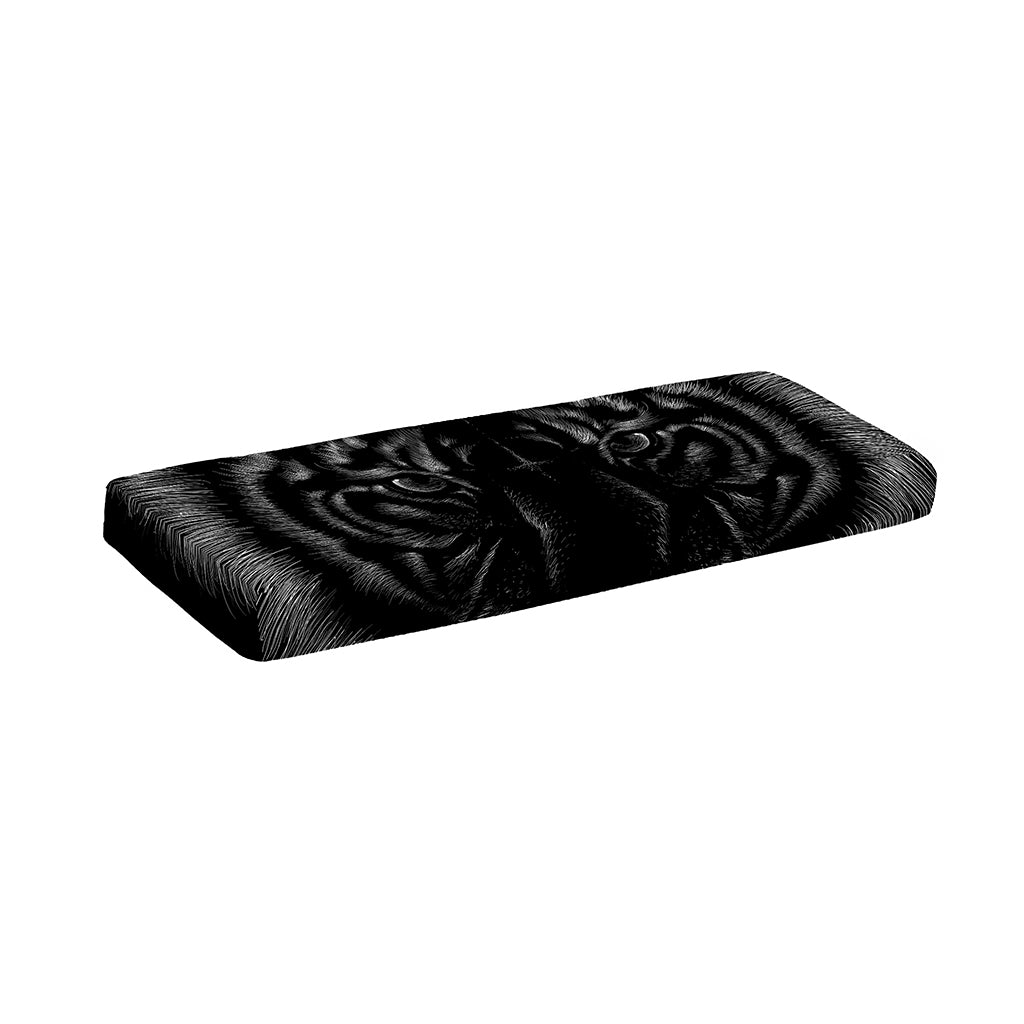Black Tiger Portrait Print Piano Keyboard Cover
