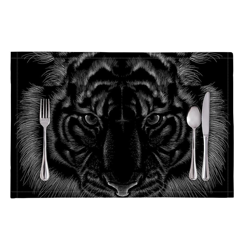 Black Tiger Portrait Print Placemat