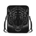 Black Tiger Portrait Print Rectangular Crossbody Bag