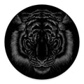 Black Tiger Portrait Print Round Floor Mat