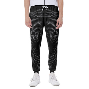 Black Tiger Portrait Print Scuba Joggers